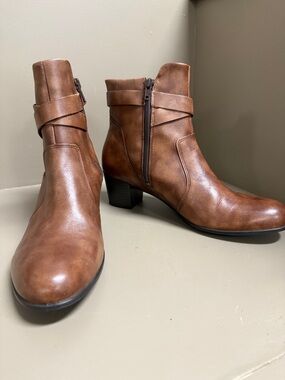 Ecco | Shape 35 Wrapped Shaft Bootie Cognac Brown Sz EU 41, Beautiful Leather